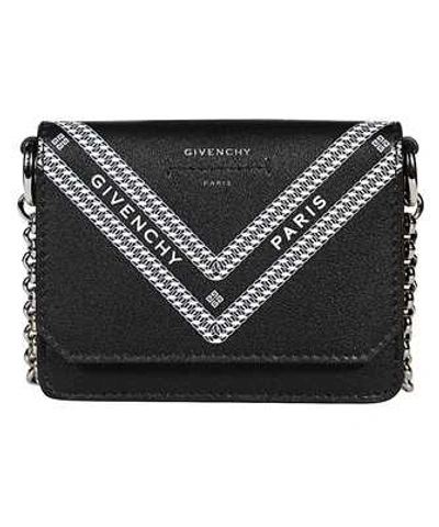 Shop Givenchy Wing Chain Card Holder In Black