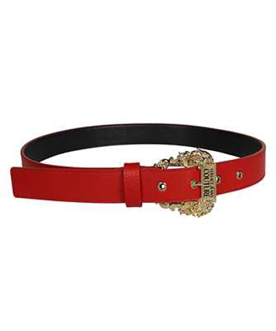 Shop Versace Jeans Couture Leather Belt In Red