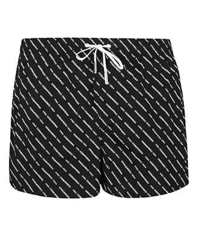 Shop Dsquared2 All Over Logo Swim Shorts In Black