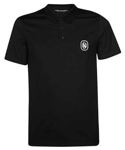 Shop Neil Barrett Minimalist Badge Polo In Black