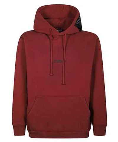 Shop Vetements Jeans Logo Hoodie In Red