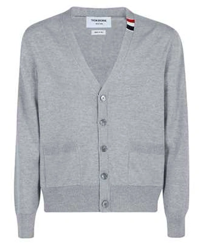 Shop Thom Browne Relaxed Fit Cardigan In Grey