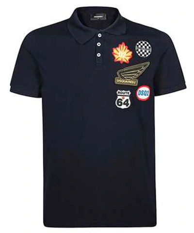 Shop Dsquared2 Patches Polo In Blue