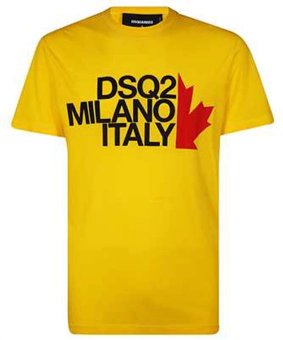 Shop Dsquared2 Milano Italy T-shirt In Yellow