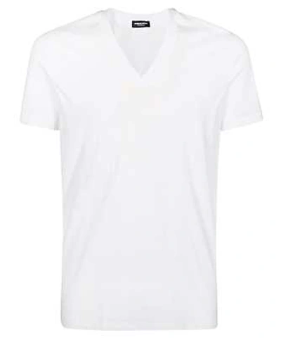 Shop Dsquared2 V Neck T-shirt In White