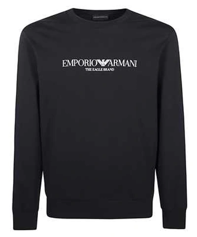 Shop Emporio Armani ‚äúthe Eagle Brand‚äù Logo Sweatshirt In Blue