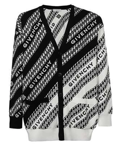 Shop Givenchy Chain Oversized Cardigan In Black