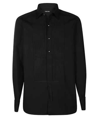 Shop Tom Ford Small Classic Collar Shirt In Black