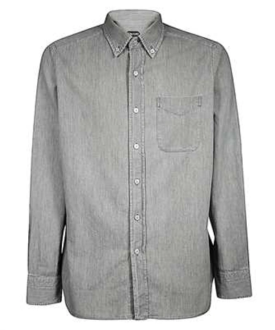 Shop Tom Ford Button Down Shirt In Grey