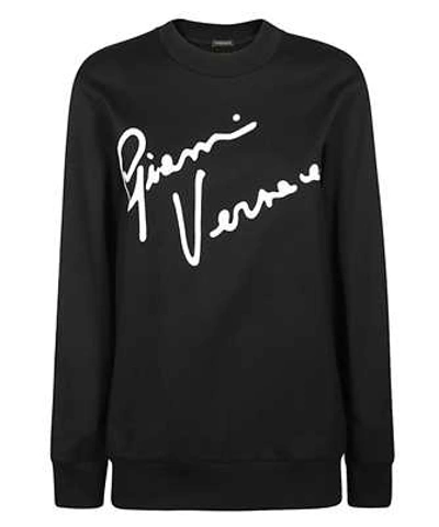 Shop Versace Gv Signature Sweatshirt In Black
