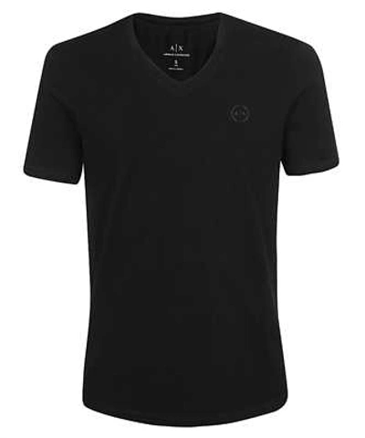 Shop Armani Exchange Stretch-cotton T-shirt In Black