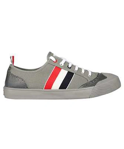 Shop Thom Browne Low-top Vulcanized Sneakers In Grey