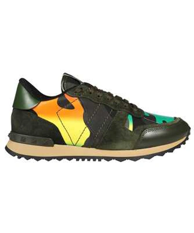 Shop Valentino Rockrunner Sneakers In Green