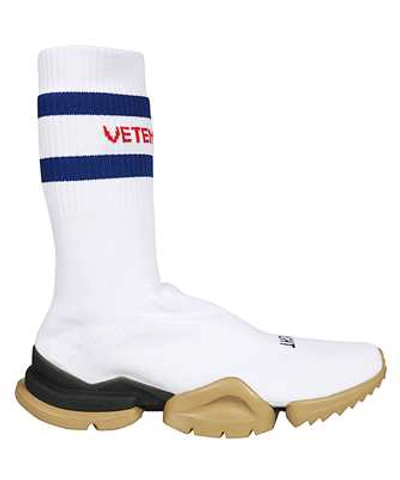 Shop Vetements Classic Logo Sock Runners Sneakers In White