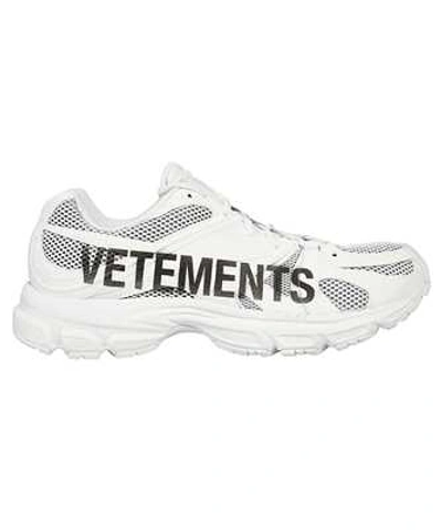 Shop Vetements Artisanal Logo Handsprayed Sneakers In White