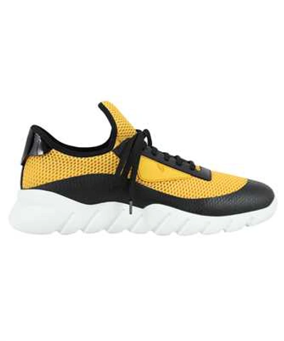 Shop Fendi Tech Mesh Running Sneakers In Yellow