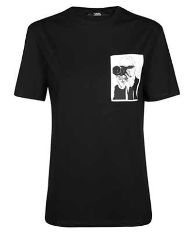 Shop Karl Lagerfeld Legend Pocket T-shirt In Black