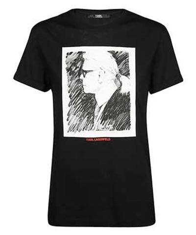 Shop Karl Lagerfeld Legend Profile T-shirt In Black