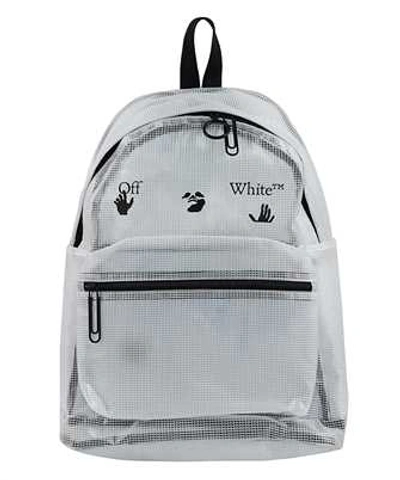 Shop Off-white Logo Pvc Backpack In White