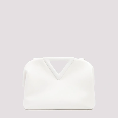 Shop Bottega Veneta Point Medium Top Handle Bag In White