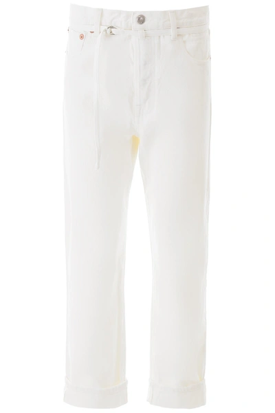 Shop R13 High Waisted Cropped Jeans In White