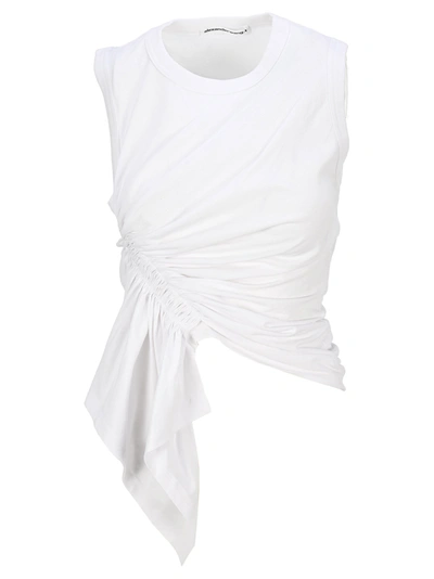 Shop Alexander Wang T T By Alexander Wang Ruched Detail Tank Top In White