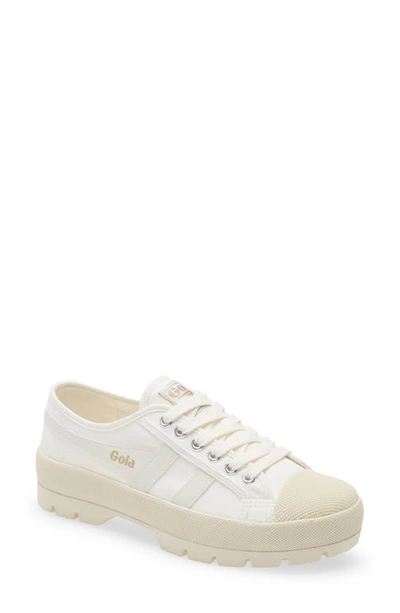 Shop Gola Coaster Peak Sneaker In Off White/ Off White