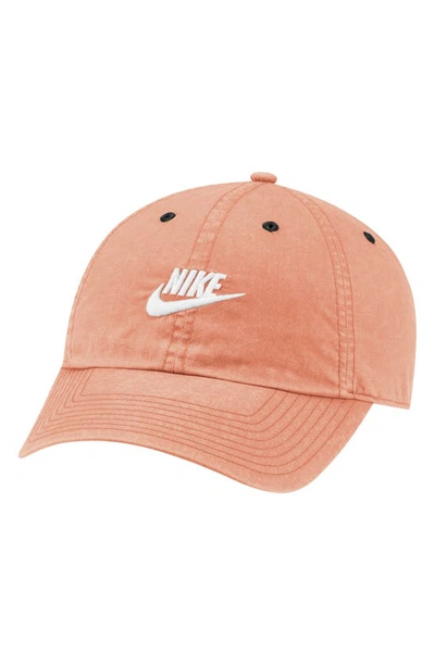 Shop Nike Sportswear Heritage86 Logo Baseball Cap In Apricot Agate