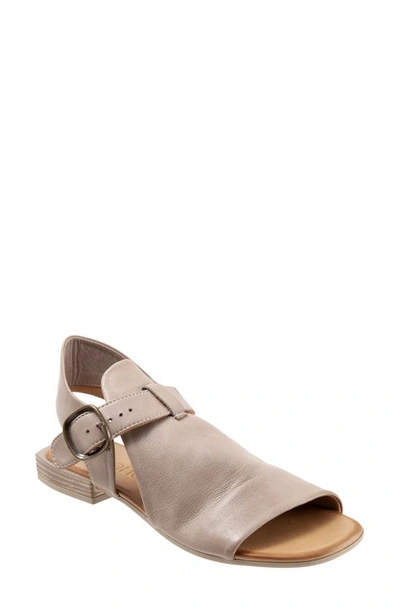 Shop Bueno Ava Buckle Sandal In Grey Leather