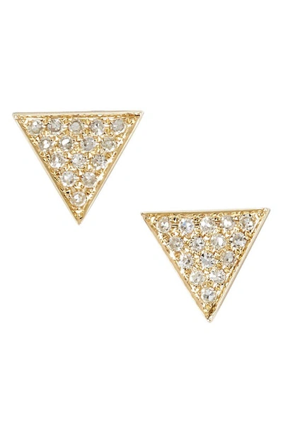 Shop Dana Rebecca Designs 'emily Sarah' Diamond Pave Triangle Stud Earrings (nordstrom Exclusive) In Yellow Gold