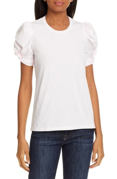 Shop A.l.c Kati Puff Sleeve Tee In Pale Pink