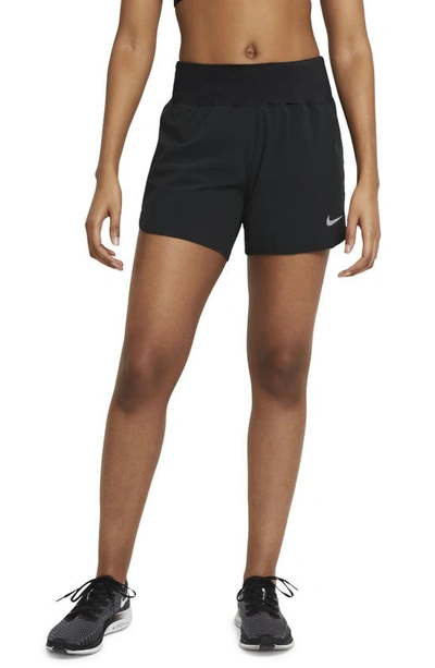 Shop Nike Eclipse Running Shorts In Black/ Reflective Silver