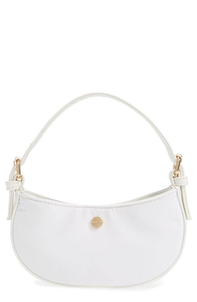 Shop Mali + Lili Mini Nylon Baguette Bag In White