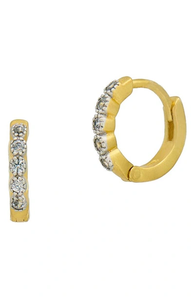 Shop Freida Rothman Brooklyn Coast Huggie Hoop Earrings In Silver/ Gold