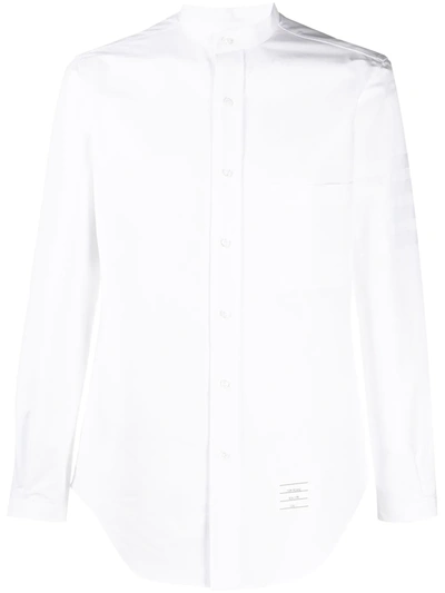 Shop Thom Browne 4-bar Stripe Cotton Shirt In White