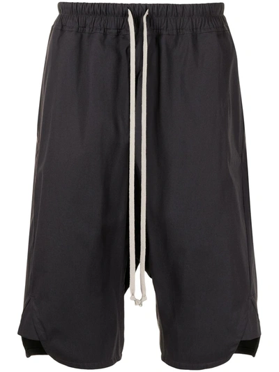 Shop Rick Owens Drop-crotch Drawstring Shorts In Purple