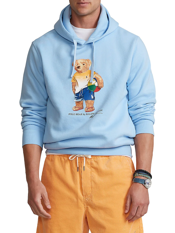 blue polo hoodie