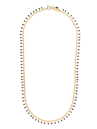 Shop Isabel Marant Casablanca Resin-bead Necklace In Gold