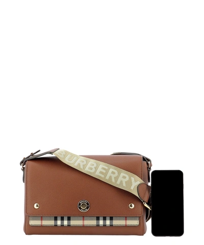 Shop Burberry "note" Crossbody Bag In Brown