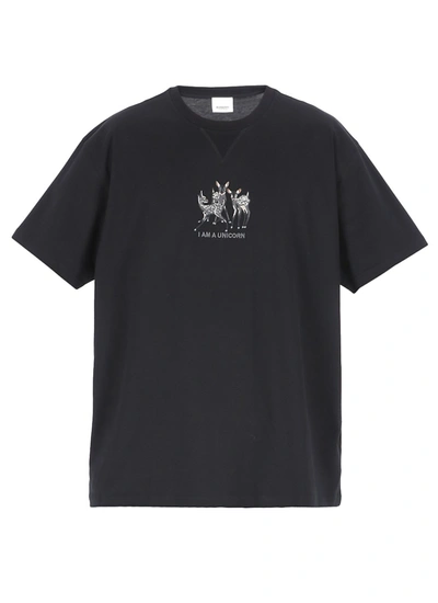 Shop Burberry T-shirts And Polos Black