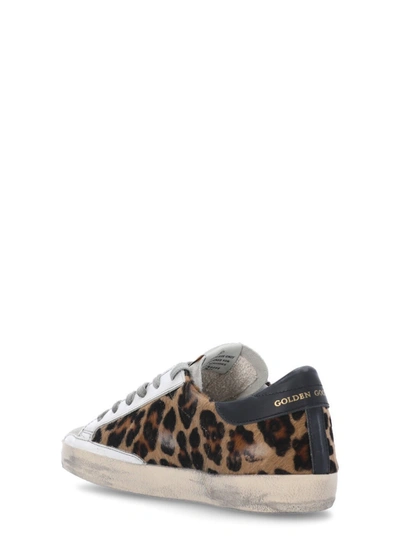Golden Goose Mid-star Sneakers In Leopard Print Pony Hair And Suede In Spotted