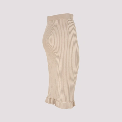 Shop Givenchy Viscose Midi Skirt In Nude &amp; Neutrals