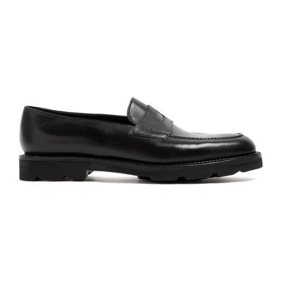 Shop John Lobb Lopez Loafers Shoes In Black