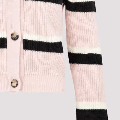 Shop Marni Boxy Fit Wool Cardigan Sweater In Pink &amp; Purple