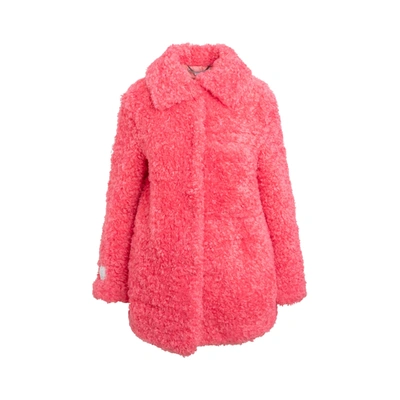 Shop Stella Mccartney Kyla Teddy Outwear Coat In Pink &amp; Purple