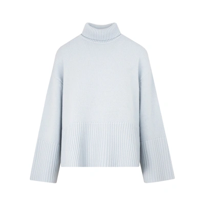 Shop Totême Heavy Cashmere Turtleneck Sweater In Blue