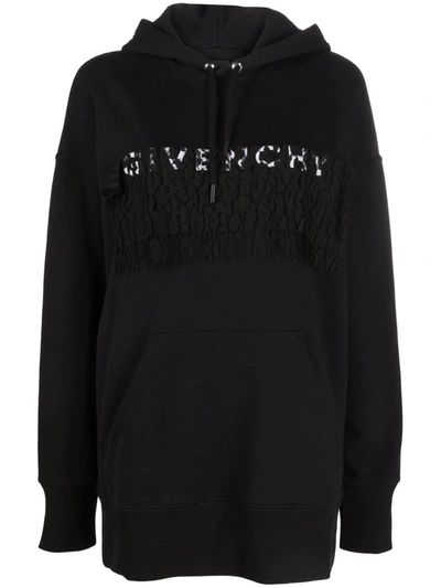 Shop Givenchy Logo-print Hoodie In Schwarz