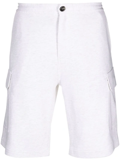 Shop Brunello Cucinelli Jersey Bermuda Shorts In Grey