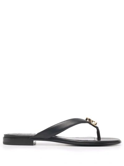 Shop Givenchy G Chain Buckle Sandals In Black