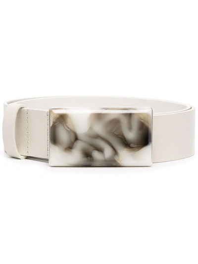 Shop Isabel Marant Luponi Leather Belt In Neutrals